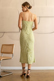 June Midi Floral Dress (Lime)