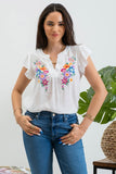 Floral Embroidery Blouse