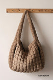 Oversized Quilted Crossbody Bag (Ash Mocha)