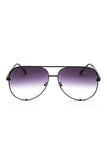 Classic Large Aviator Sunglasses (Black/ Light Frame)