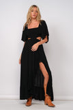 Logan Cutout Maxi Dress (Black)