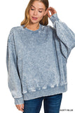 Oh So Cozy Fleece Pullover (Dusty Blue)
