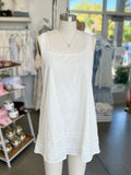 Lovely Babydoll Swing Mini Dress (White)