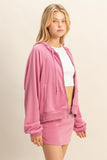 Hoodie and Skort Set (Pink Berry)