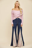 Autumn Embrace Wrap Sweater (Lilac)
