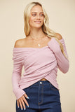 Autumn Embrace Wrap Sweater (Lilac)