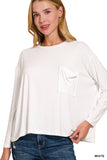 Aspen Long Sleeve Pocket Tee (white)