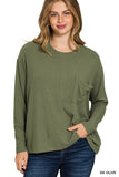 Aspen Long Sleeve Pocket Tee (Olive)