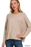 Aspen Long Sleeve Pocket Tee (Ash Mocha)
