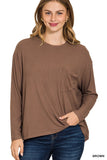 Aspen Long Sleeve Pocket Tee (Brown)