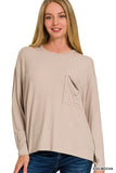 Aspen Long Sleeve Pocket Tee (Ash Mocha)