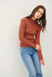 North Mockneck Sweater (Persimmon)