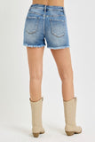 High Rise Distressed Shorts
