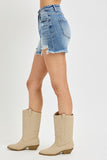 High Rise Distressed Shorts