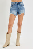 High Rise Distressed Shorts