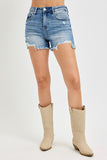 High Rise Distressed Shorts
