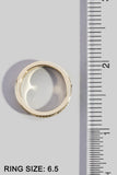 Mother Of Pearl Clover Ring (Black)