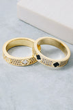 Mother Of Pearl Clover Ring (Black)