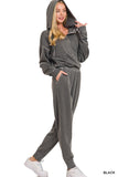 Enzyme Washed French Terry Jumpsuit