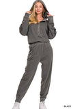 Enzyme Washed French Terry Jumpsuit