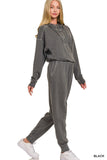 Enzyme Washed French Terry Jumpsuit