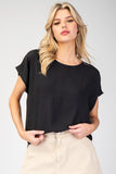 Rebecca Short Sleeve Top (Black)