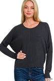 Butter Soft Round Neck Sweater (Black)