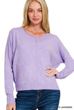 Butter Soft Round Neck Sweater (H Lavender)