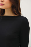 Blair Boat Neck Top (Black)