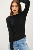 Blair Boat Neck Top (Black)