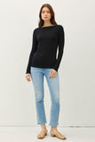 Blair Boat Neck Top (Black)