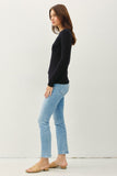 Blair Boat Neck Top (Black)