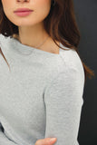 Blair Boat Neck Top (H Grey)