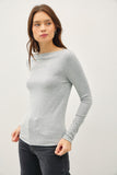 Blair Boat Neck Top (H Grey)