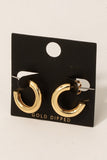 Small Tube Hoop Earrings (Gold)