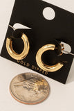Gold Dipped Tube Hoop Earrings