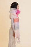 Astrid Oversized Fringe Scarf (Pink)