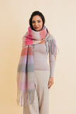 Astrid Oversized Fringe Scarf (Pink)