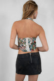 Olyvia Floral Tapestry Halter Corset Top