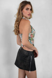 Olyvia Floral Tapestry Halter Corset Top