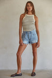 City Cut Denim Shorts