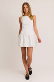 Colette Denim Drop Waist Dress (White Denim)