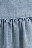 Colette Denim Drop Waist Dress (Denim)