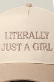 Literally Just A Girl Hat (Beige)