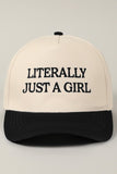 Literally Just A Girl Hat (Black)