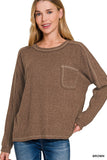 Get Cozy Ribbed Sweater (Brown)