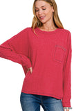 Get Cozy Ribbed Sweater (Dk Red)