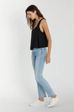 Anna Split Back Tank (Black)