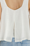 Anna Split Back Tank (Off White)