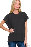 Maya Short Sleeve Sweater (Black)